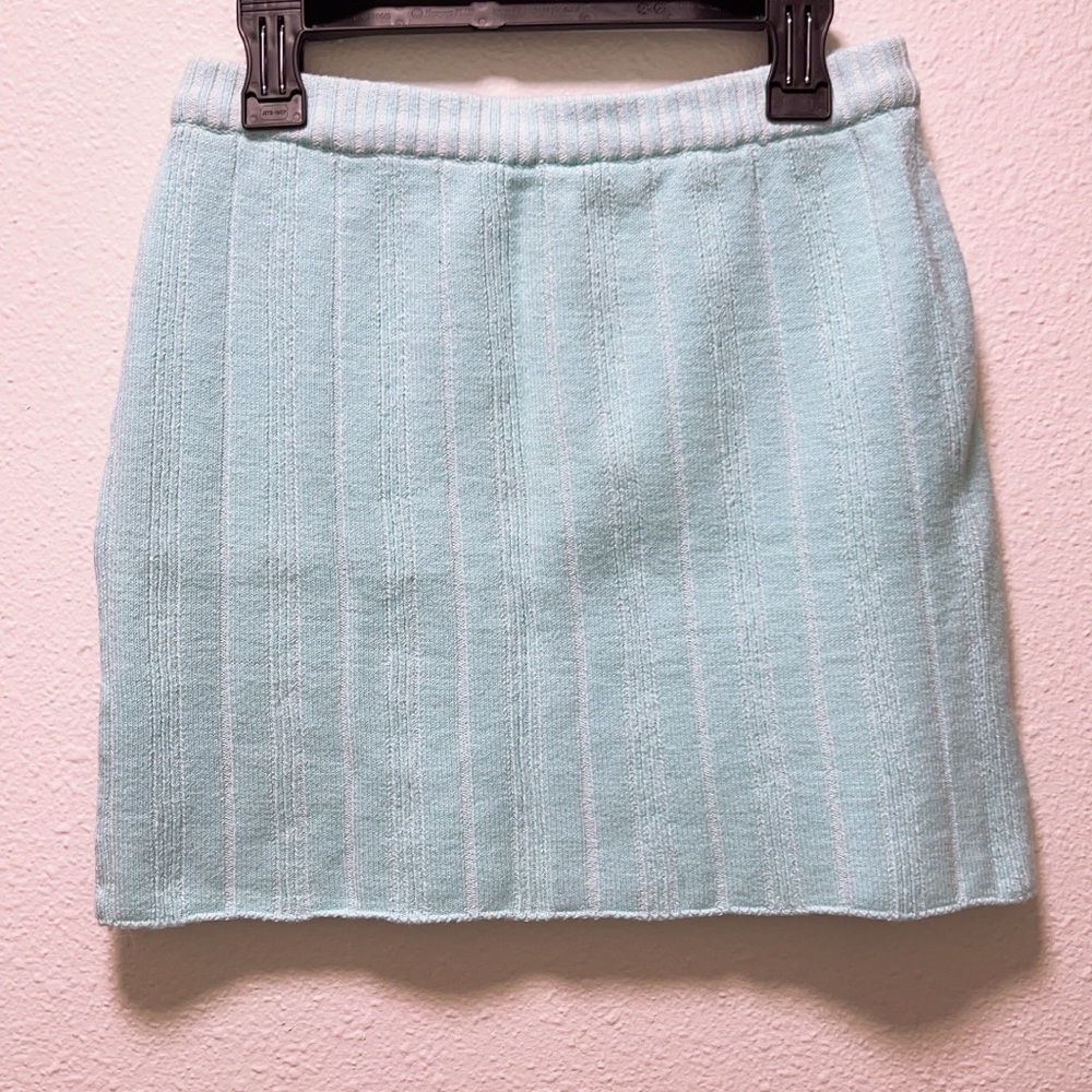 Elegant Blue Striped Skirt